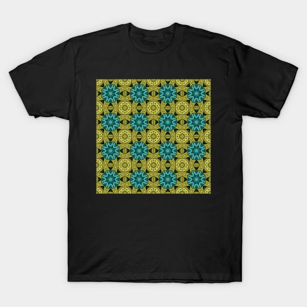 Tile Pattern, Ornate Check Print T-Shirt by lissantee